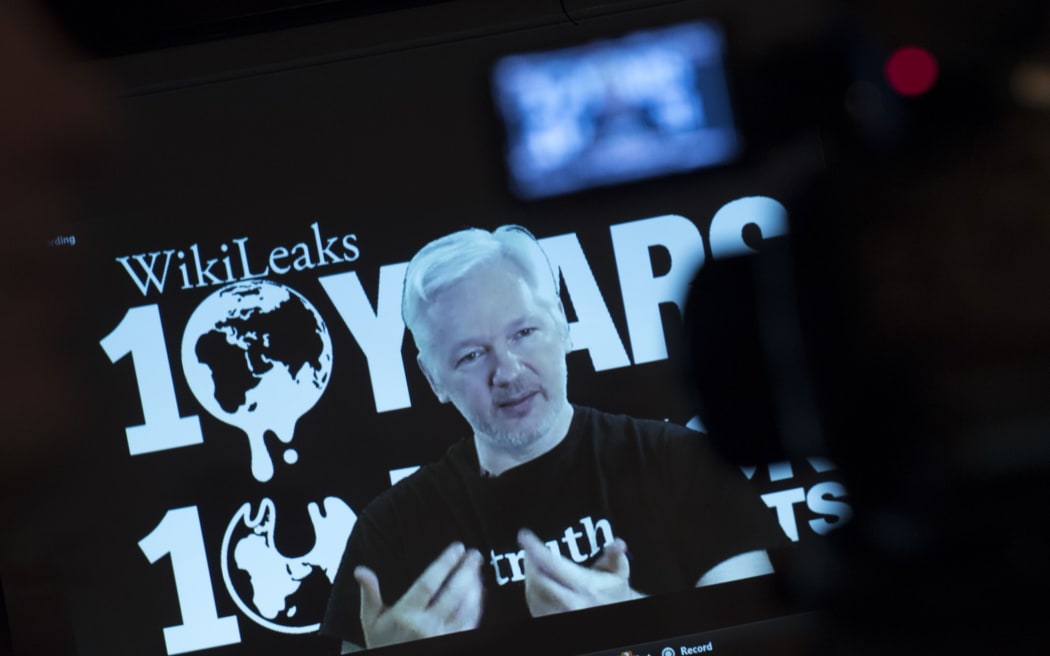 Julian Assange spoke at an event celebrating 10 years of WikiLeaks in Berlin, via video link from Ecuador's embassy in London, where he has taken refuge since 2012.