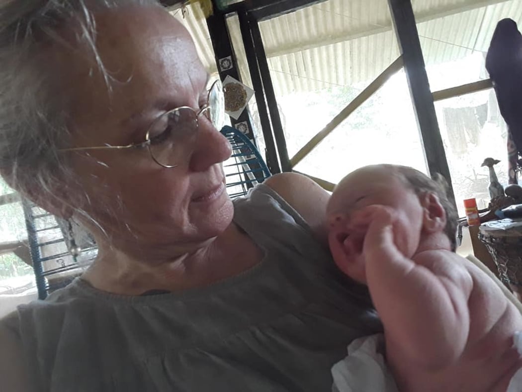 Sharon Robinson midwife and baby Amaya