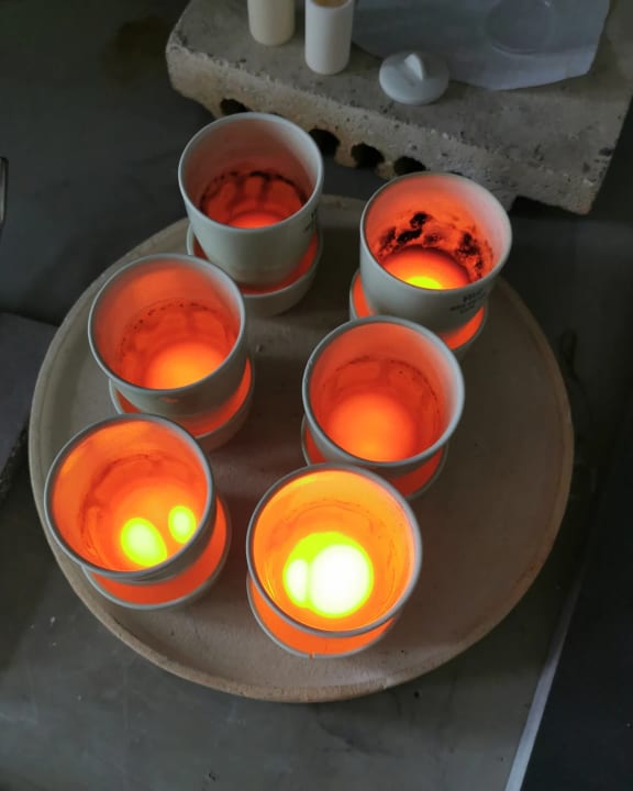 The research team extracts precious metals from samples of Hawaii's volcanic rock.