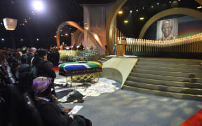 The funeral opens with a two hour public ceremony followed by a private burial.