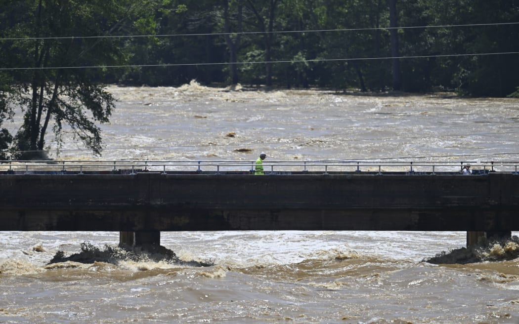 Tropical Storm Chantal flooded central North Carolina with torrential rain, seen here in Chapel Hill on July 7.