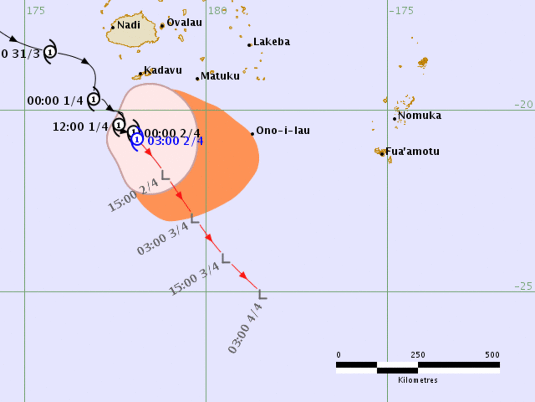 Cyclone Josie leaving Fiji waters