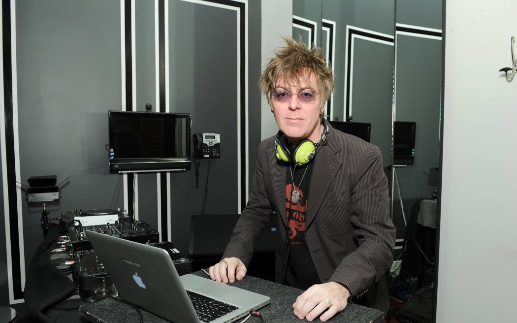 Musician Andy Rourke of The Smiths DJs at the Glenlivet Cellar Collection Experience at Michael Andrews Bespoke on January 14, 2013 in New York City.