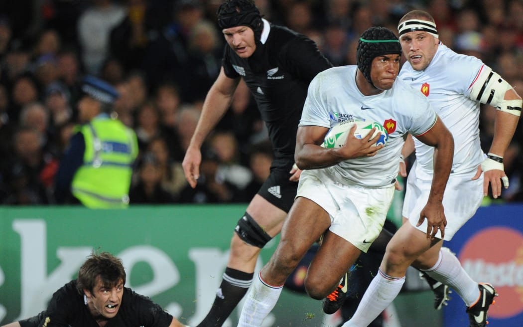 Thierry Dusautoir in action during the 2011 World Cup final against New Zealand