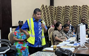 Marshall Islands Chief Electoral Officer Ben Kiluwe speaks to election workers on 17 November in preparation for the rollout of Monday's national election.