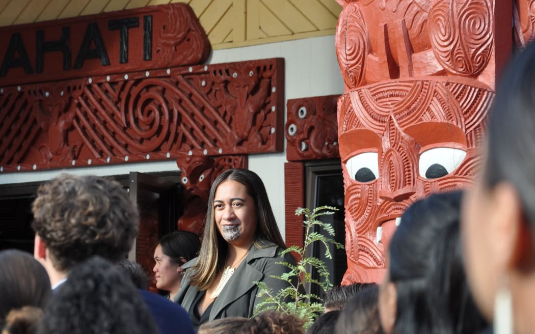Te Arikinui Kuini Nga wai hono i te po on her first visit to Whakatu Marae in Nelson. 