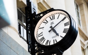 Clock in Auckland CBD.