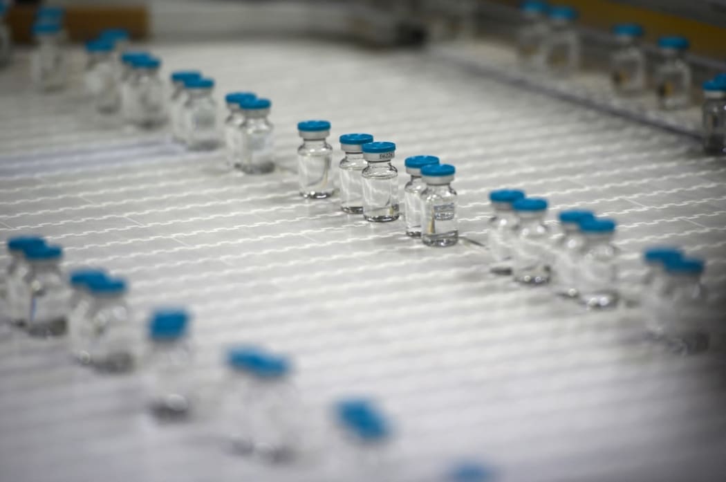 The production line inside the pharmaceutical plant Fareva.