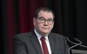 140520 BUDGET 2020 POOL PHOTO 
Finance Minister Grant Robertson delivers 2020 Budget to media in lockup @ banquet hall parliament Wellington  first day Covid level 2
Pictured: Grant Robertson MOF