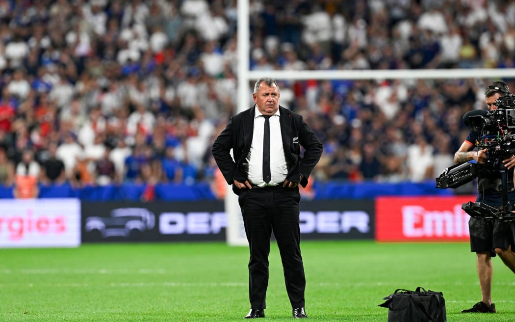 New Zealand coach Ian Foster after the loss to France.