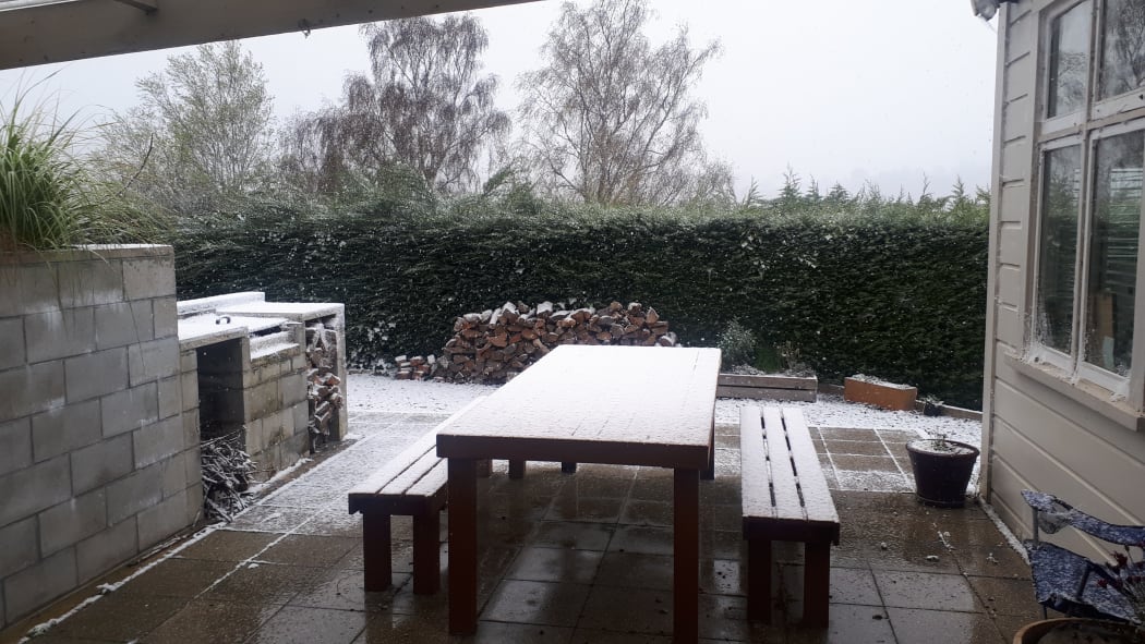 Snow covers a property in North East Valley, Dunedin on 29 September, 2020.