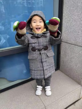 Chara Sun's son Zeno Liu, in China.