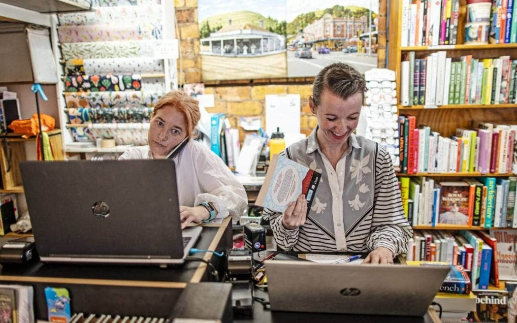 Jenna Todd photographed at her book store, Time Out, on Mount Eden Road, Auckland.