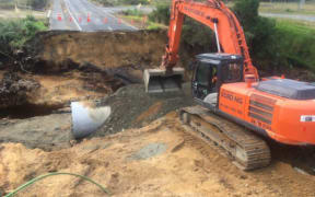 Work is underway to reopen the road on SH1 in Pukenui