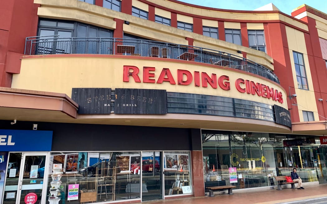 The Reading Cinemas building on Courtenay Place in Wellington in April 2020, when it had already been closed for about a year after being deemed earthquake prone.