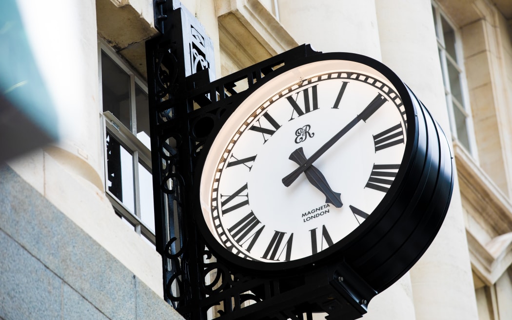 Clock in Auckland CBD.