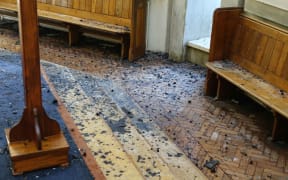 Fire at St Paul's Cathedral in Dunedin.