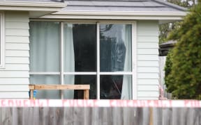 The scene where a woman was shot on Monday night (10 November) in Wainoni, Christchurch.