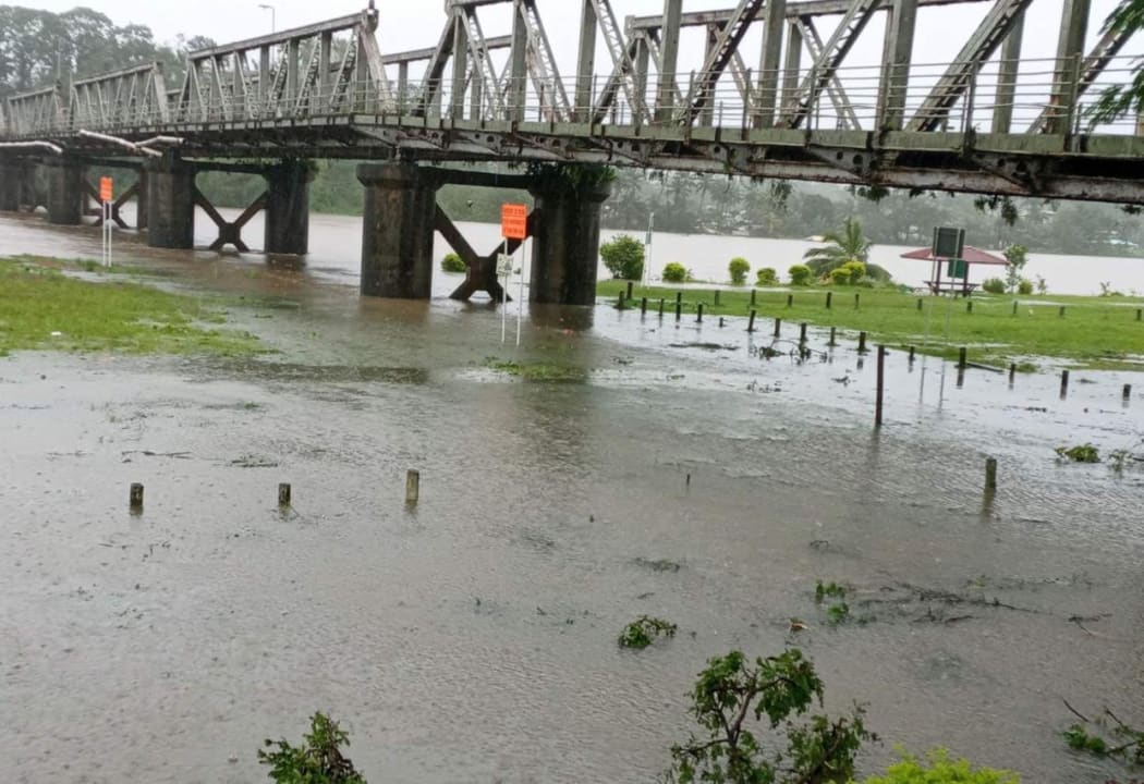 Rewa River burst its banks during Cyclone Ana