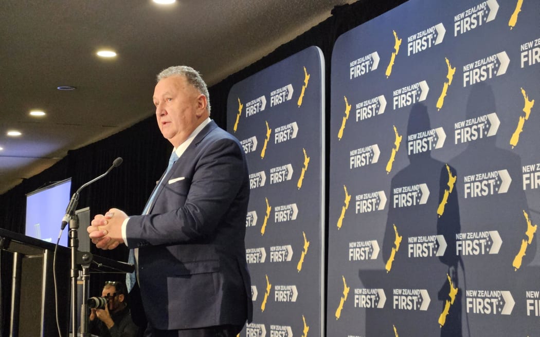 New Zealand First MP Shane Jones at the party's convention.