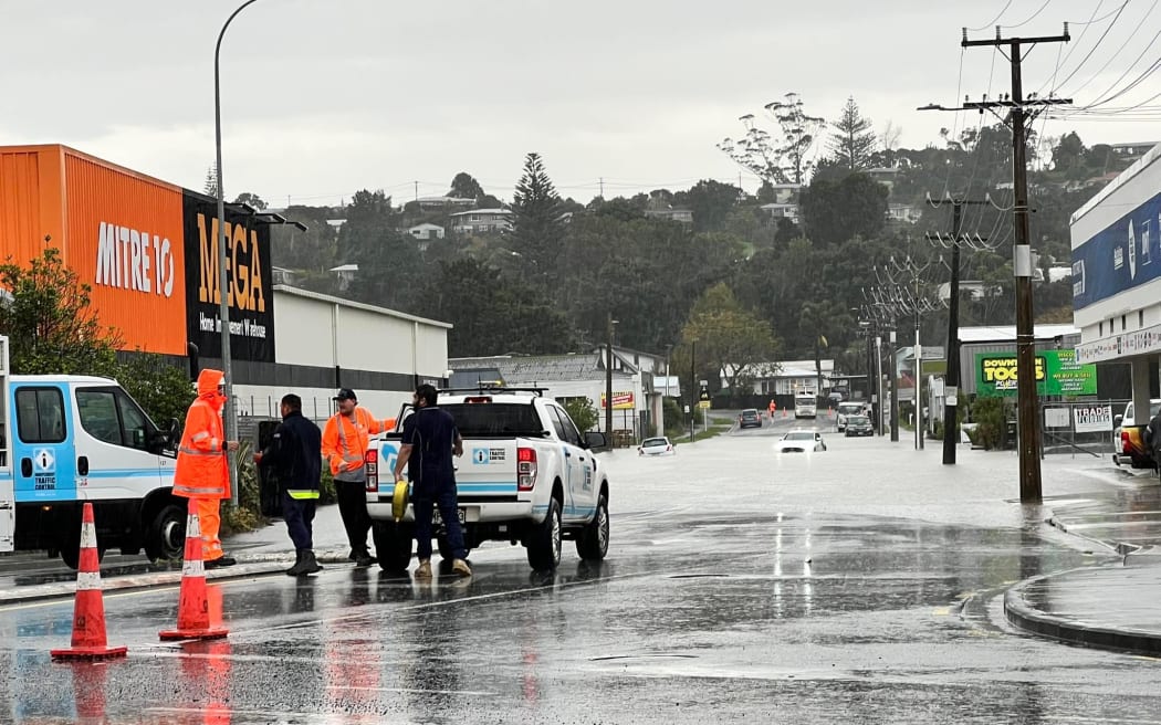 Flooding in Auckland on 9 May 2023.