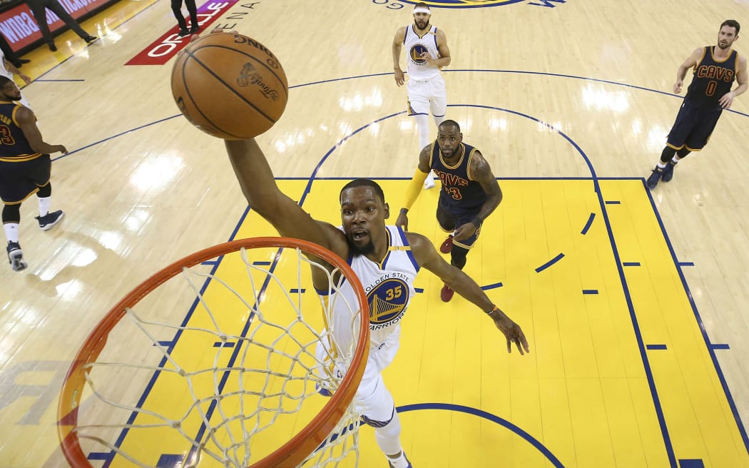 Golden State Warrior's Kevin Durant in action