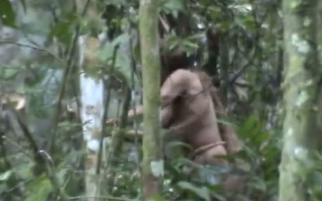 A still of The Man of the Hole, the last remaining member of an uncontacted indigenous group, from a video taken by Brazil's Indigenous Affairs Agency (Funai) during a government monitoring mission.