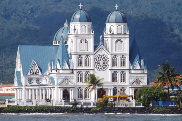 Catholic Cathedral in Apia in Samoa. church, christian