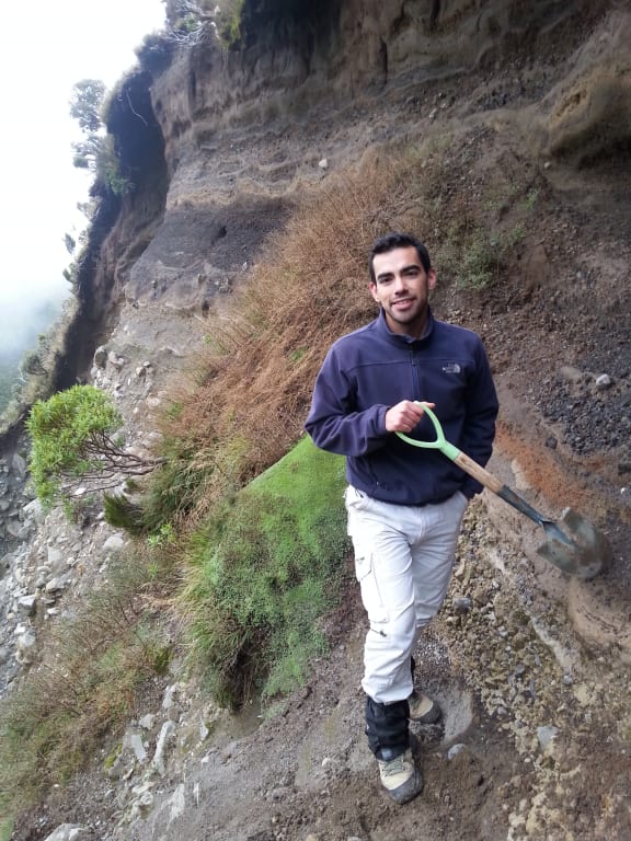 Rafael Torres-Orozco at his study site.