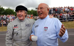 Jackie Stewart and Stirling Moss at the Goodwood Festival of Speed on 5 July, 2009.