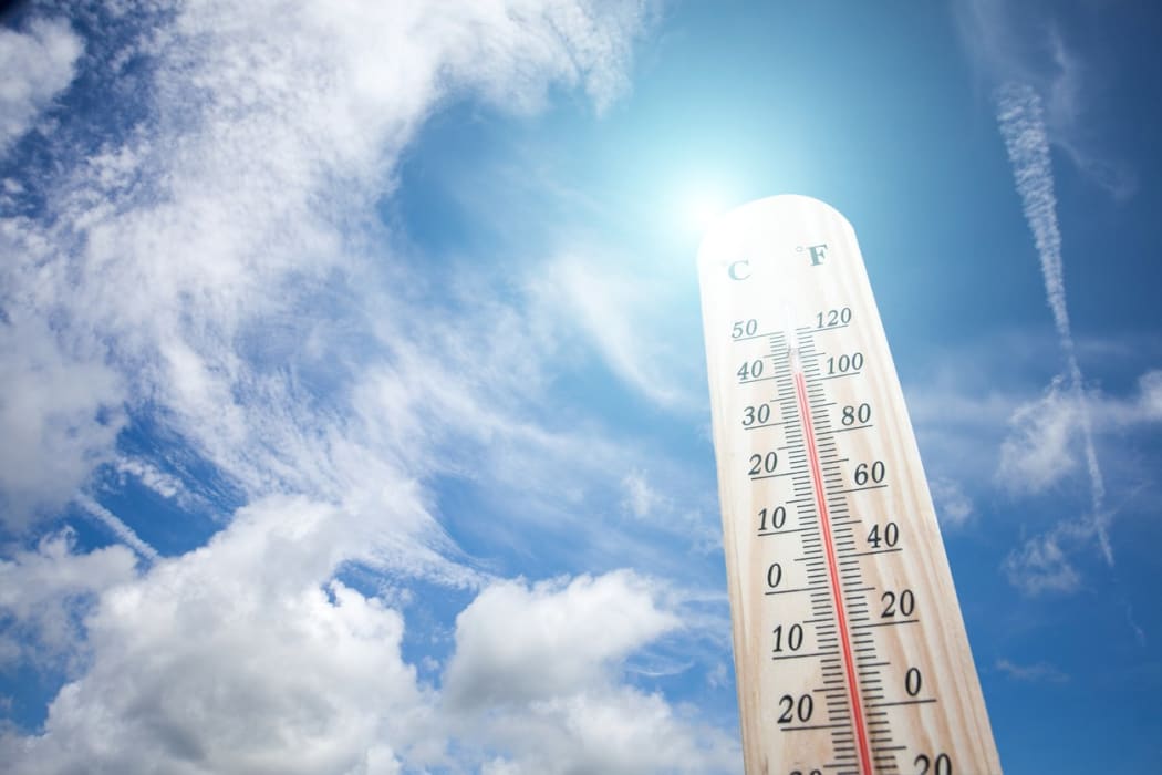 Thermometer on the summer heat