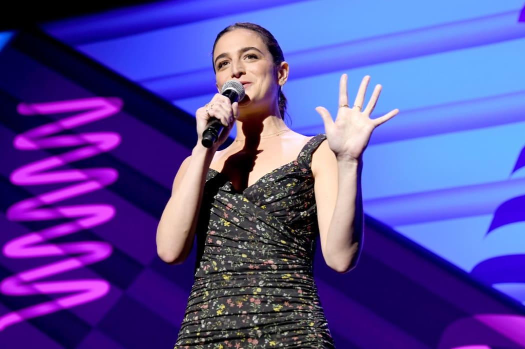 Jenny Slate speaks on stage at The 23rd Annual Webby Awards on May 13, 2019 in New York City.
