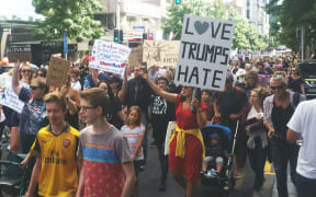 At least 2000 people turned out to the Women's March in Auckland.