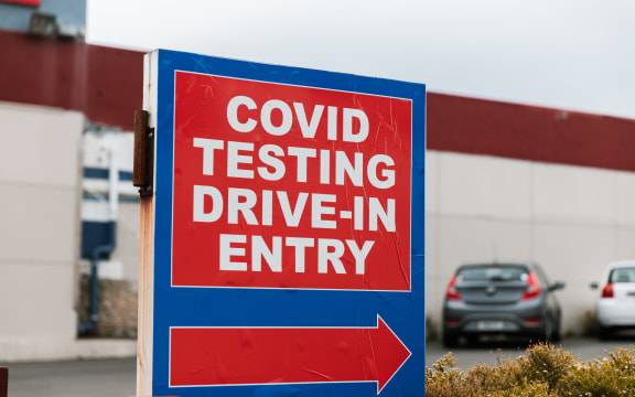 Wellington Covid-19 testing station on 23/8/2021.