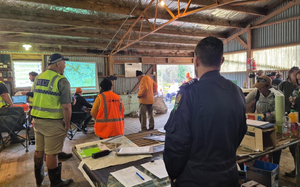 The community searches for a missing five-year-old boy in Hangaroa, August 2024.