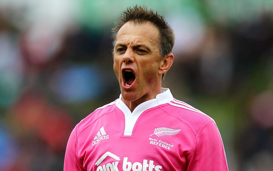 New Zealand rugby referee Chris Pollock