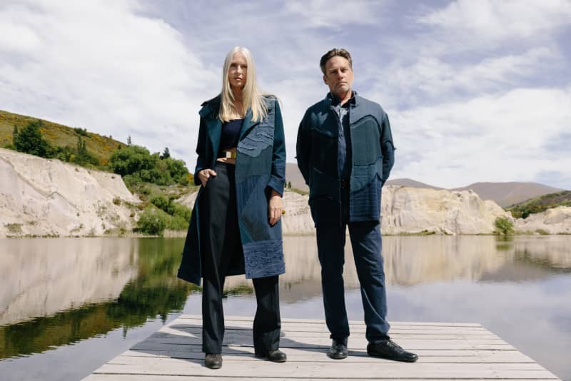 Models wearing coats by Precious Collaborative designed by Liz Mitchell.