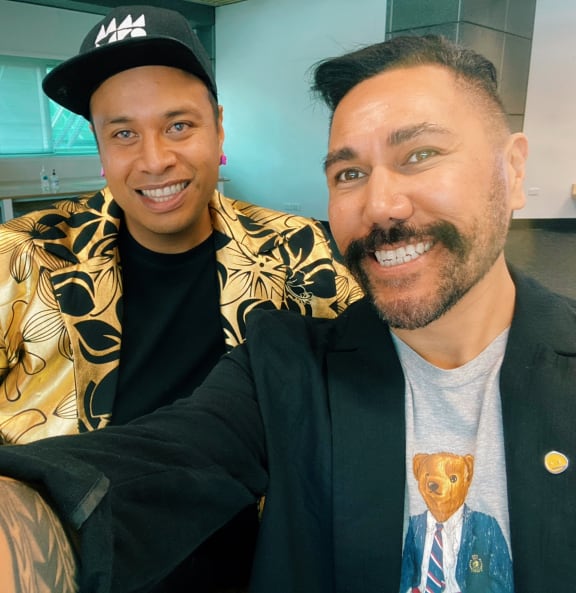 Seuta'afili Patrick Thomsen and André Afamasaga (L-R) at Wellington talanoa