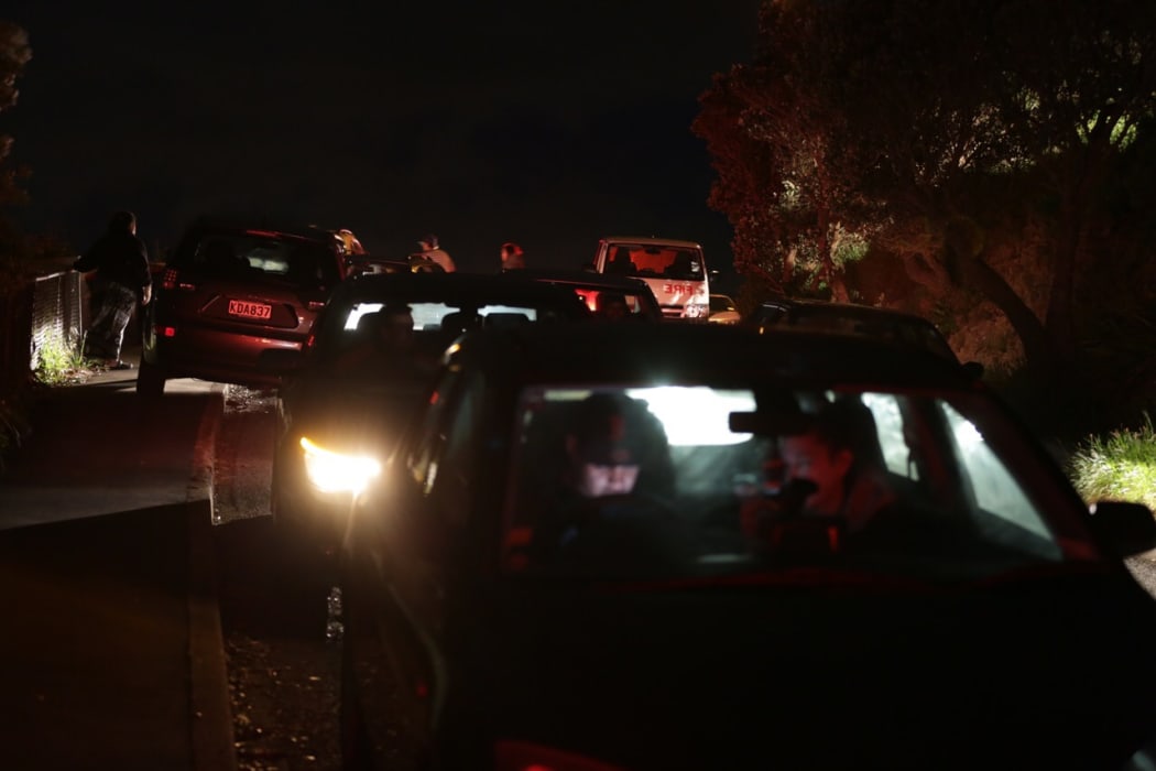 Cars in the Wellington suburb of Mt Victoria after the earthquake.