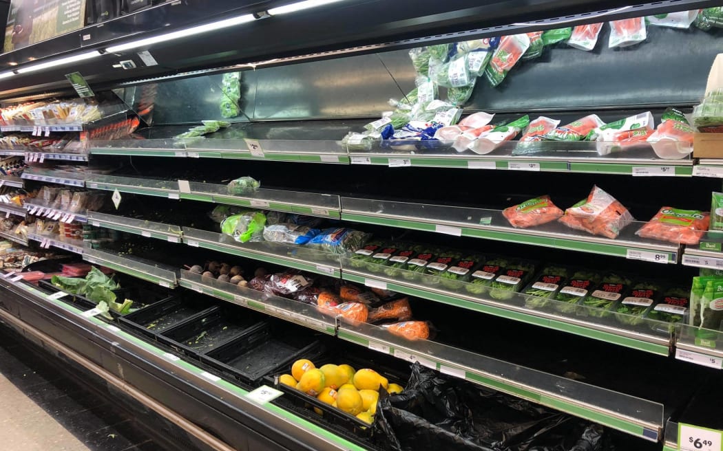 Empty shelves on the day before lockdown