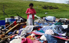 What's left of Evelene Nabure's house on the King's Rd in Fiji's western division.