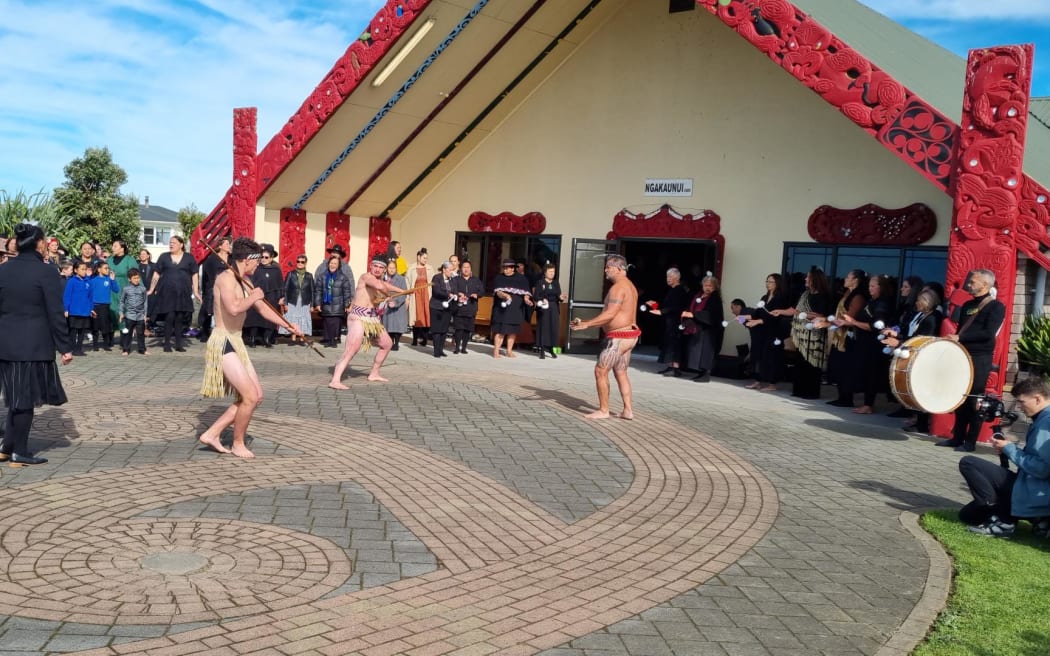 The welcome at Aotearoa Pa today.