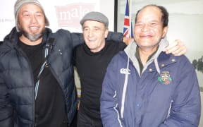 Tama, Philip Chapman of Male Room, and Patariki Tawhiao.