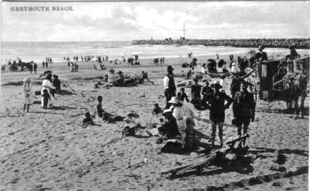 Greymouth's Blaketown beach in 1912, 10 years before the tragedy