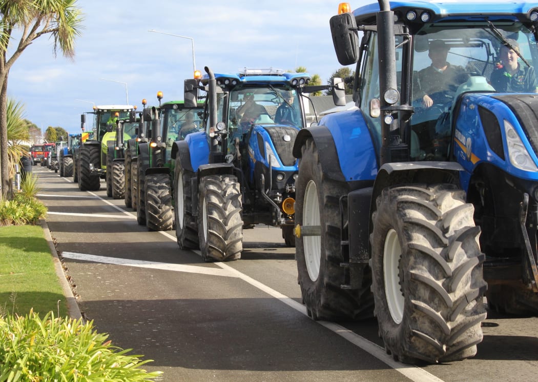 Tractors on the move in Southland.