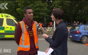 Christchurch students pay respects to mosque victims