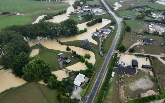 Otorohanga severe weather damage on Sunday afternoon.