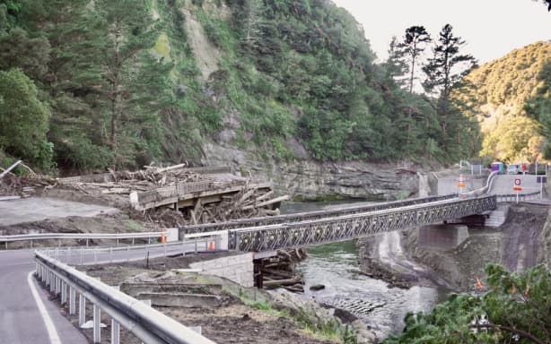 Construction begins on country's highest road bridge | RNZ