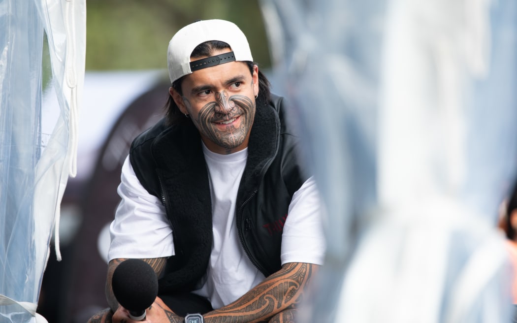 One of the organisers and MC of this years Waitangi Forum Tent, Eru Kapa-Kingi.