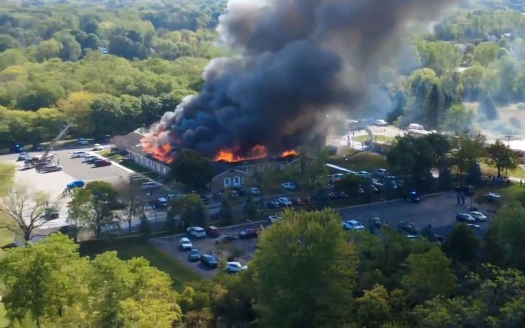The blaze in Flint, Michigan.